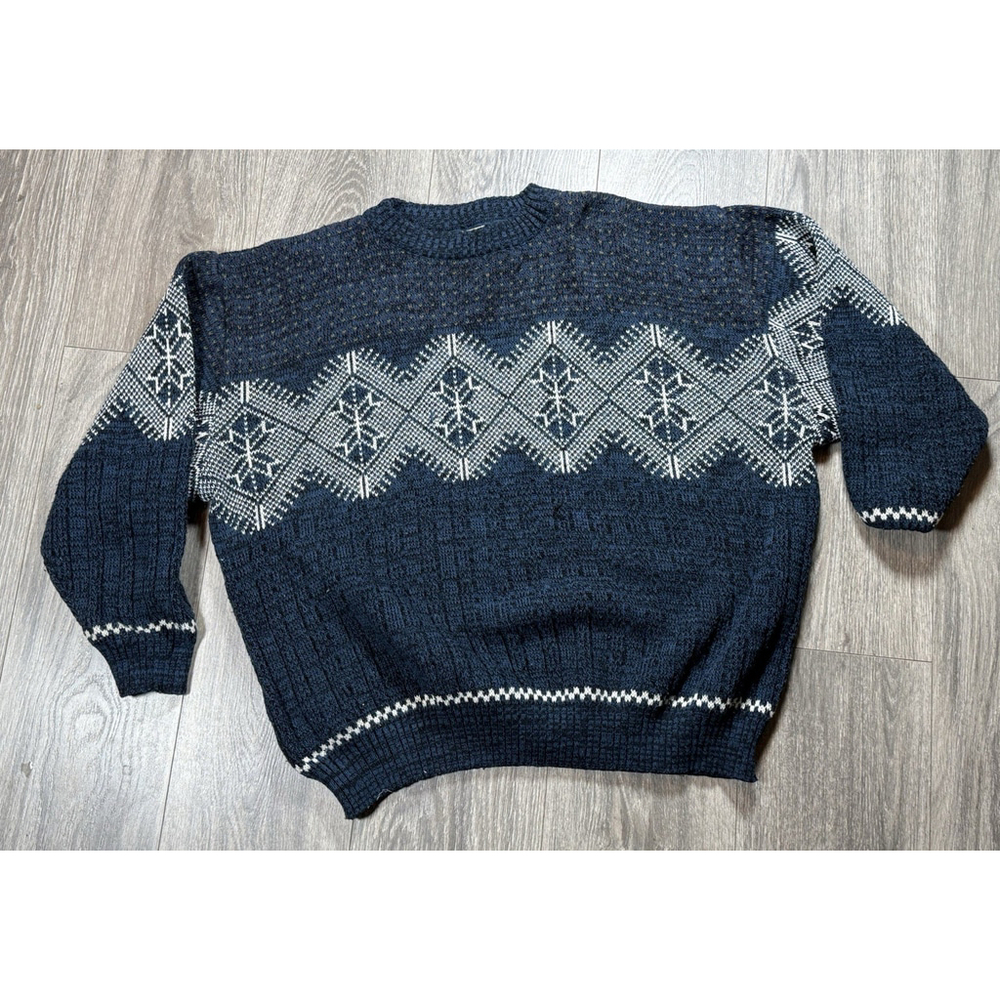Vintage Hardwood & Pine 2XL Mens Sweater Blue 100% Acrylic Made In Turkey GUC